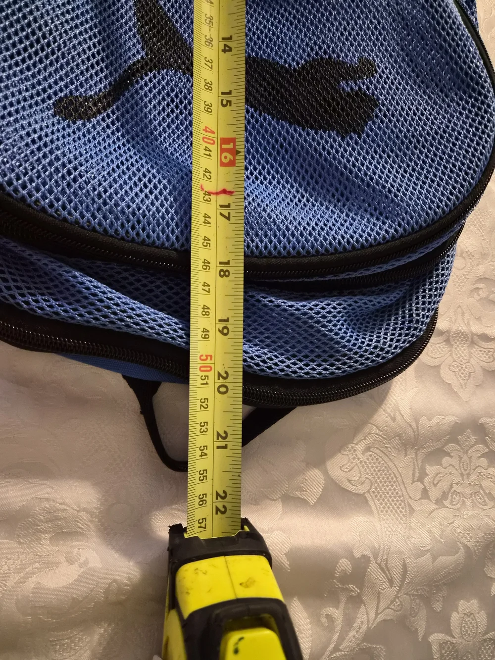 Puma Blue and Black Mesh Backpack